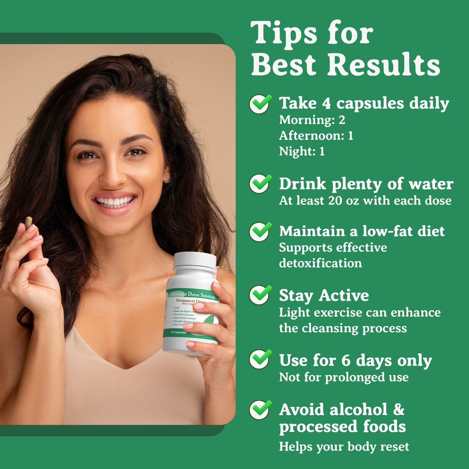 Permanent Detox 24 Capules / Same Day Shipping! / Made in the USA!