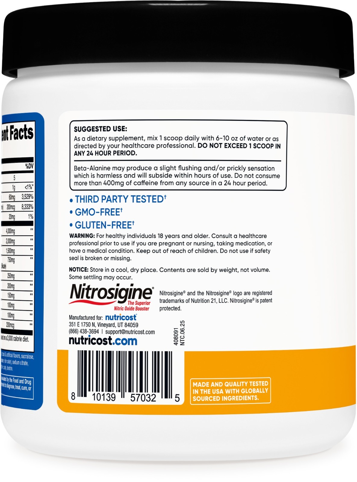 Nutricost Pre-Workout Complex Powder (Peach Mango) 30 Servings