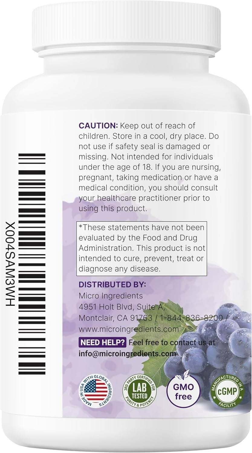 Grape Seed Extract 36,000mg Equivalent, 240 Capsules | Antioxidant Blend with Re