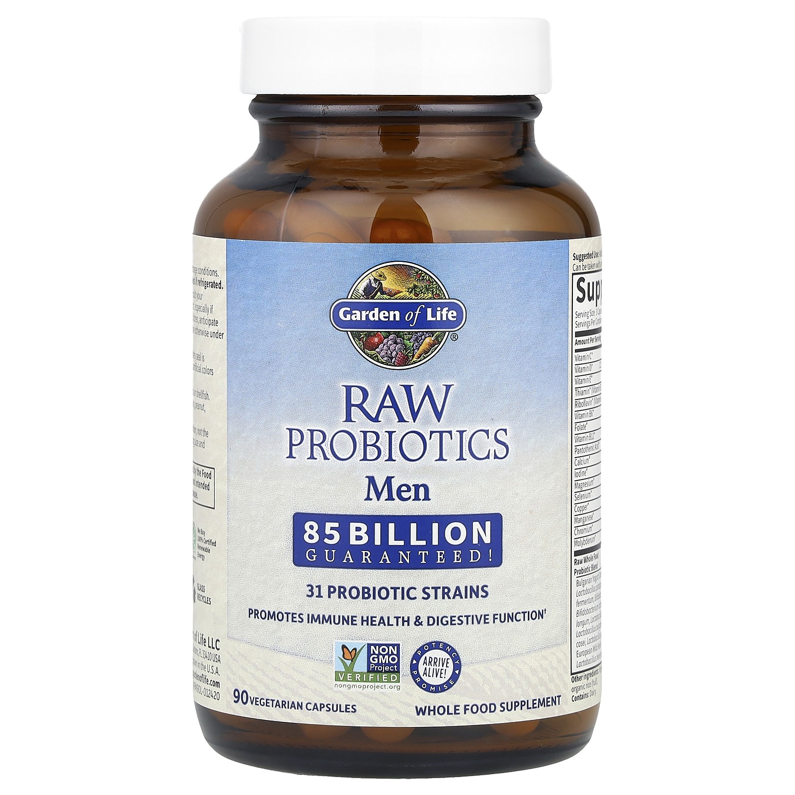 Garden of Life RAW Probiotics Men 90 Veggie Caps Gluten-Free, No Artificial