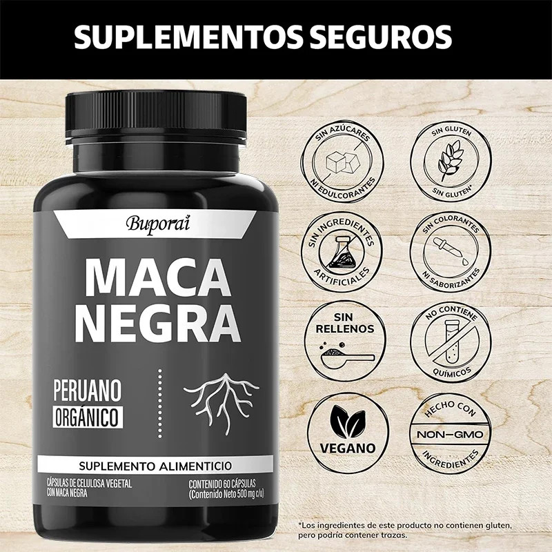 Black Maca 60pcs, Regulate Mood, Super Absorption, Improve Athletic Performance