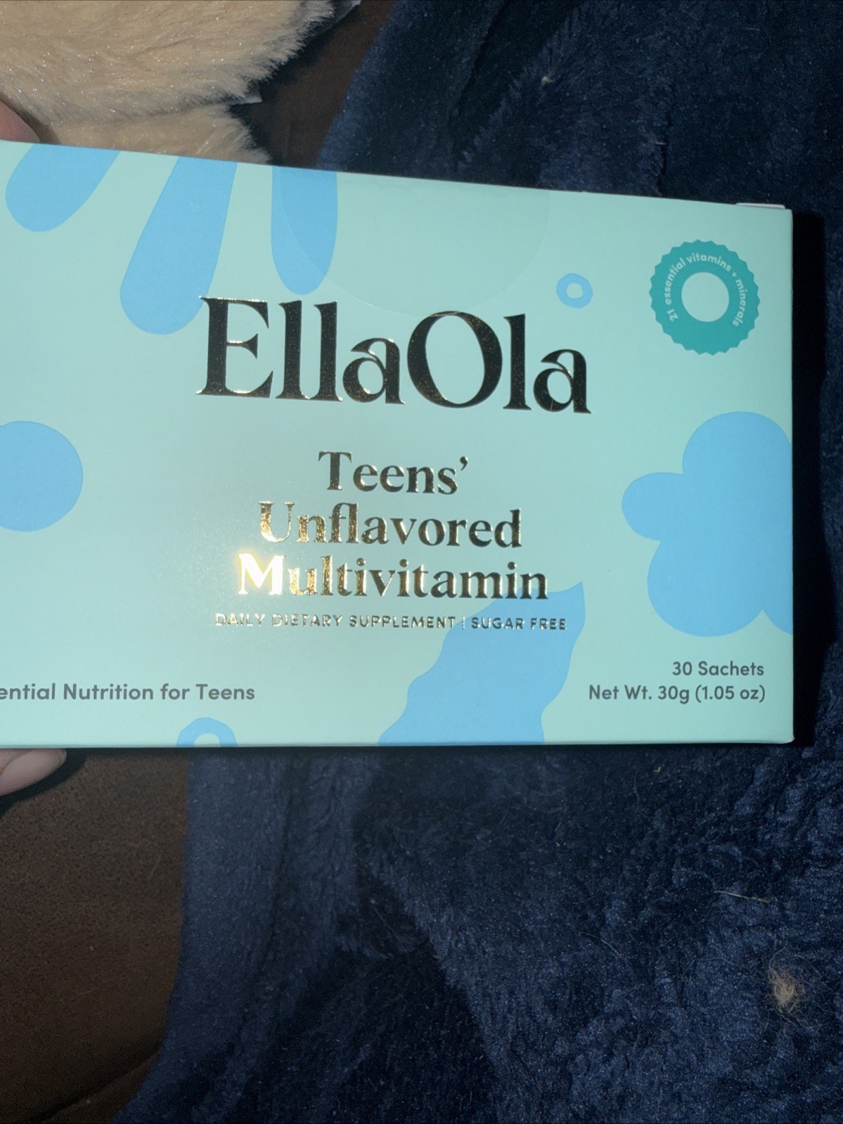 Ella Ola Teen Multivitamin Unflavored 30 Servings Exp 2/2028 New Sealed