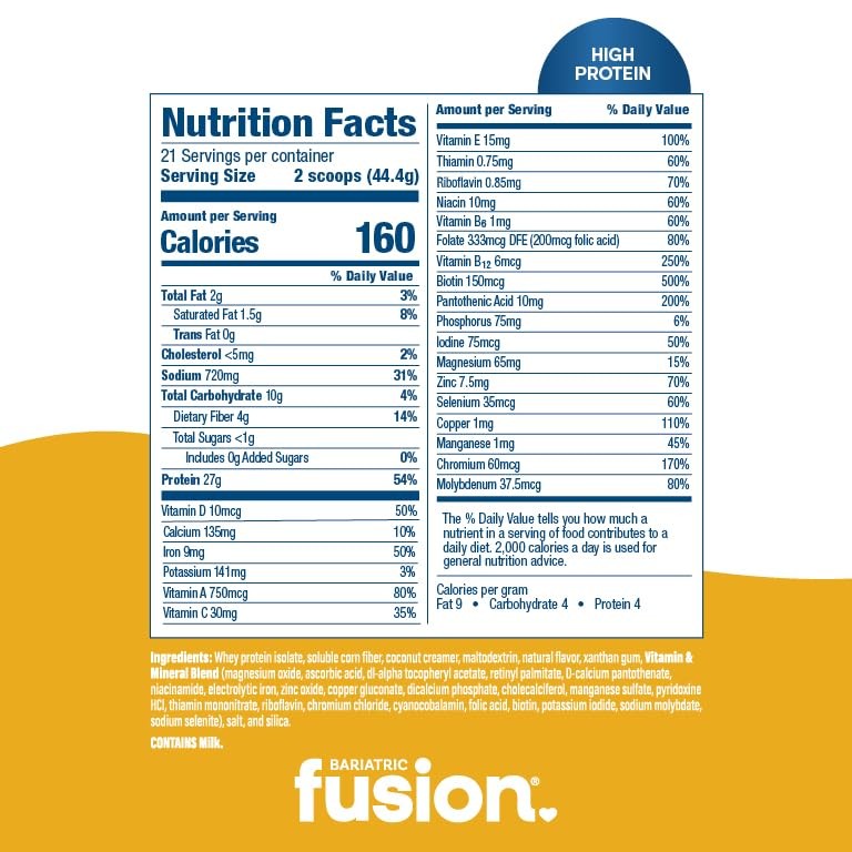 Bariatric Fusion Chicken Soup Meal Replacement 27g Protein Powder, 21 Serving…