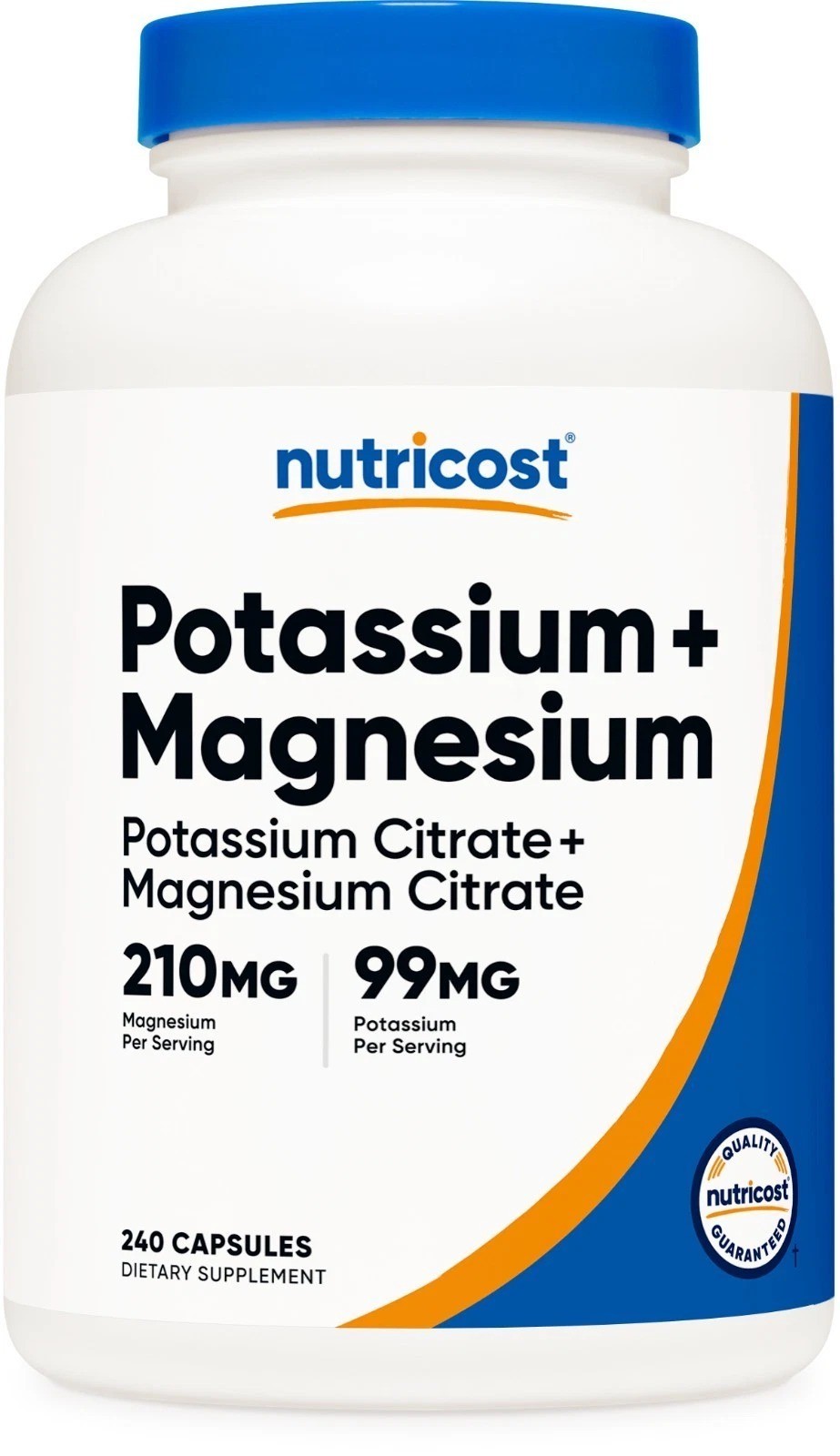 Nutricost Potassium (99 mg) Magnesium (210 mg) Citrates, 240 Capsules……