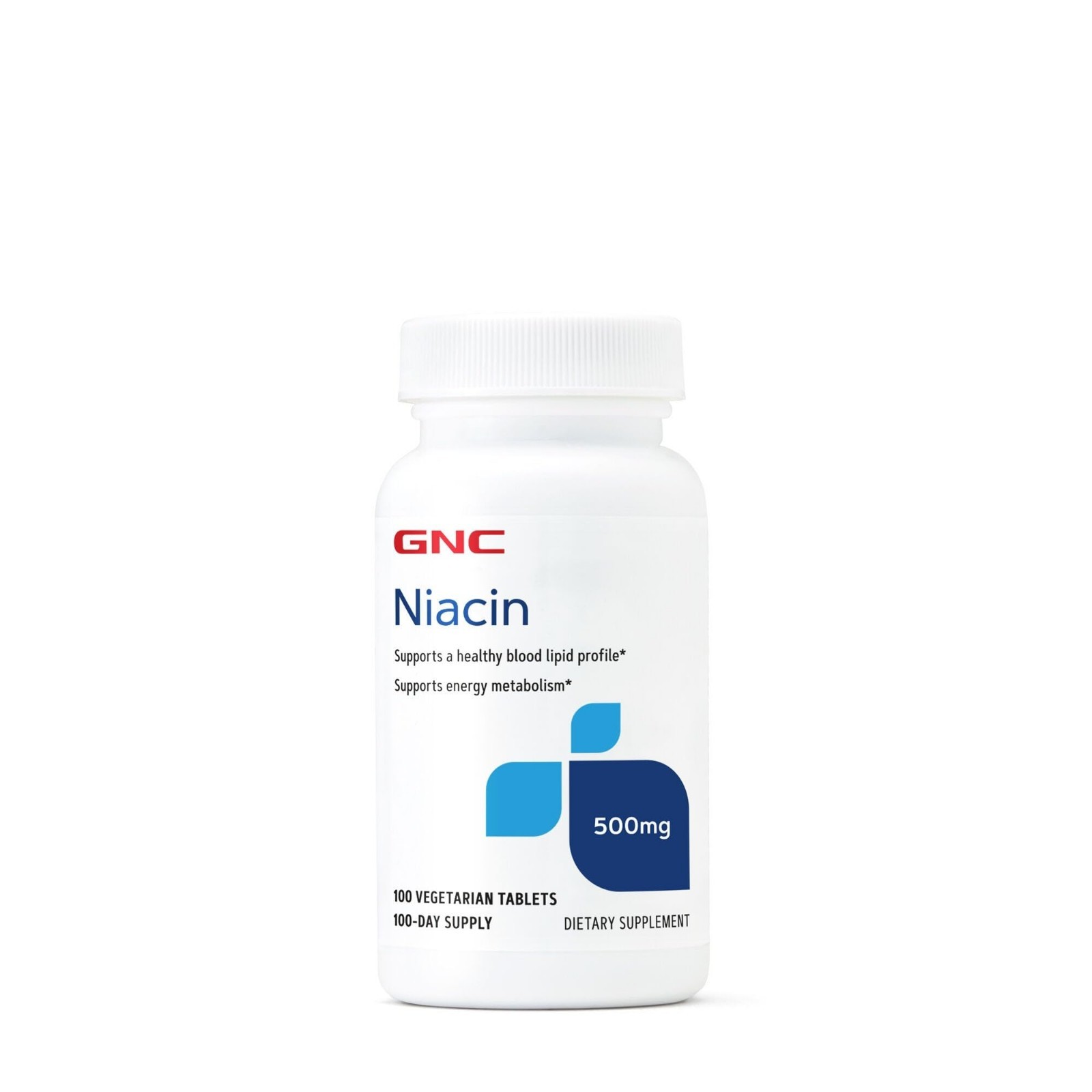 Niacin 500mg Tablets – 100 Count, Promotes Blood Vessel Health & Circulation