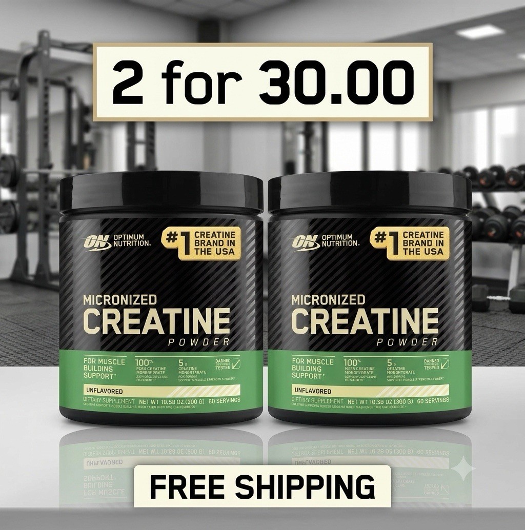 Optimum Nutrition Platinum Creatine Unflavored 2 Pack. Free Shipping