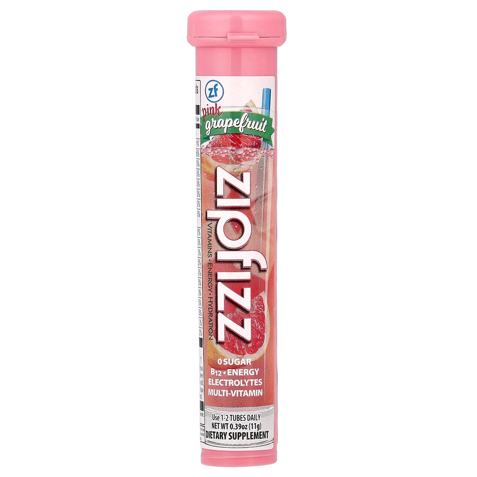Energy Drink Mix, Pink Grapefruit, 20 Tubes, 0.39 oz (11 g) Each