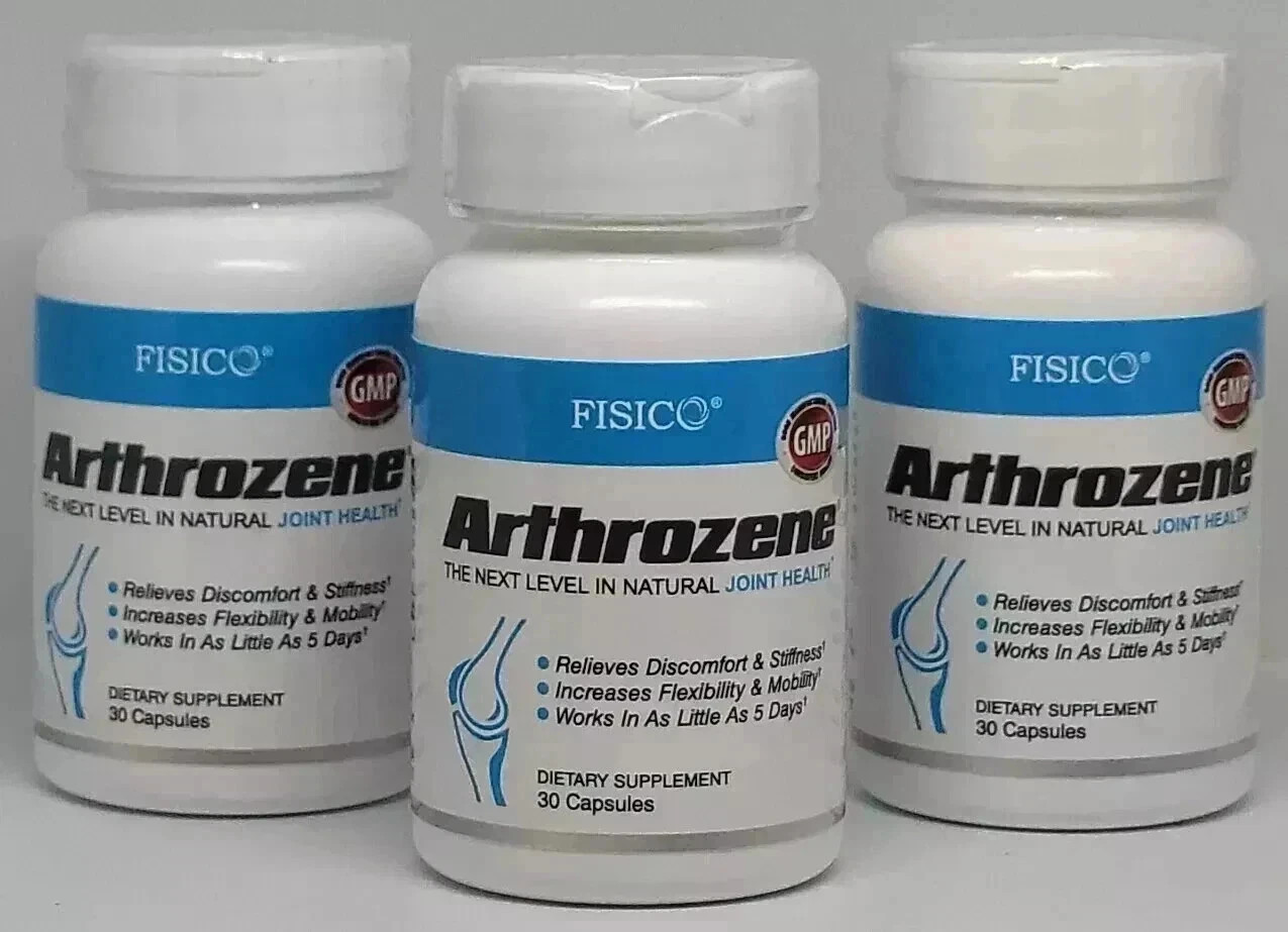 (3) Fisico Arthrozene Natural Joint Health Supplement 30 Capsules New Exp 12/26