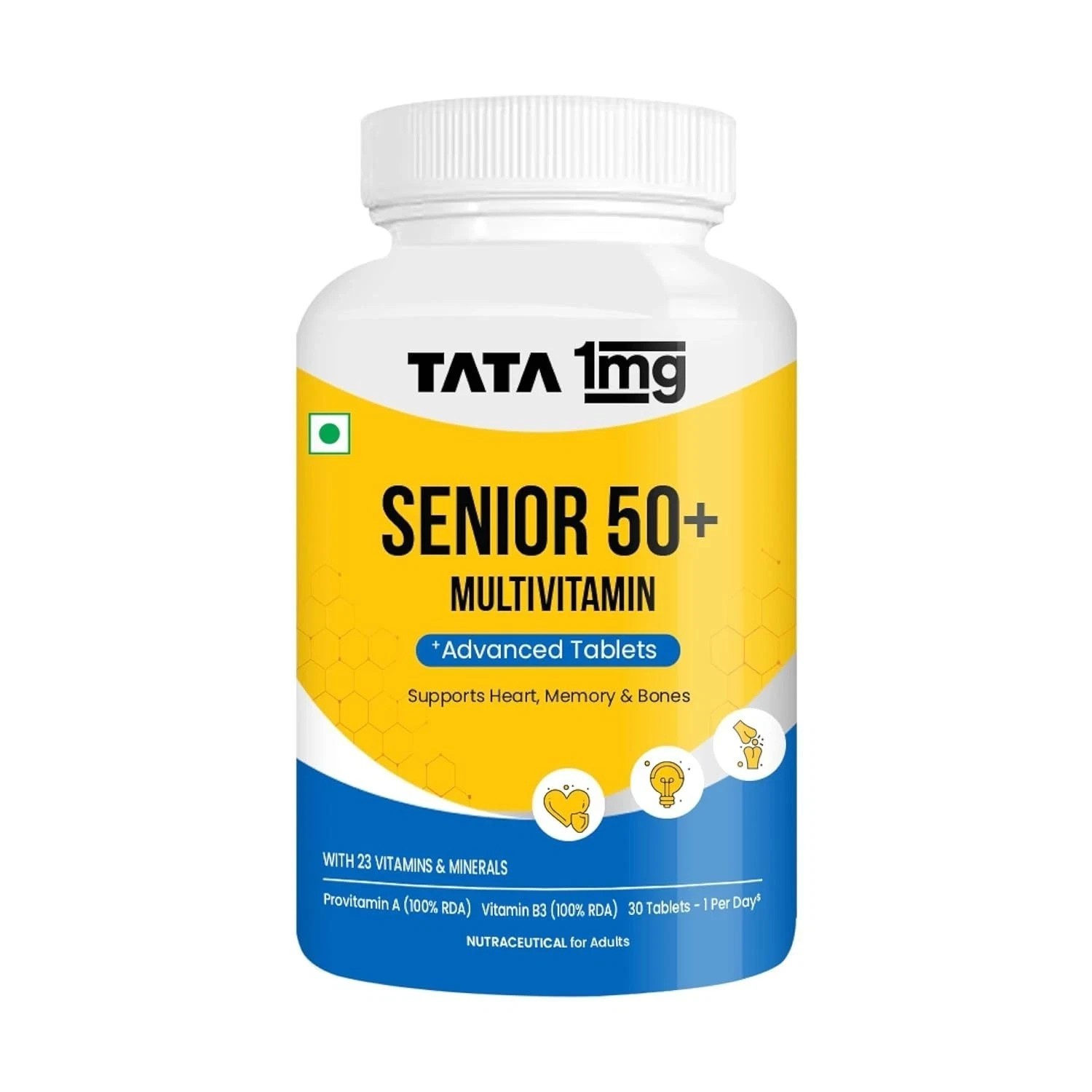 Tata 1mg Senior 50+ Multivitamin & Multimineral Tablets For Health Protection K5