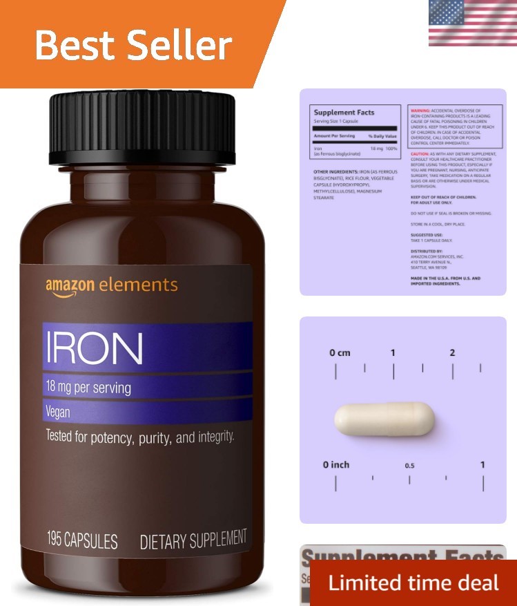 Iron 18mg Capsules, Formula – Enhances Energy & Supports Blood Health