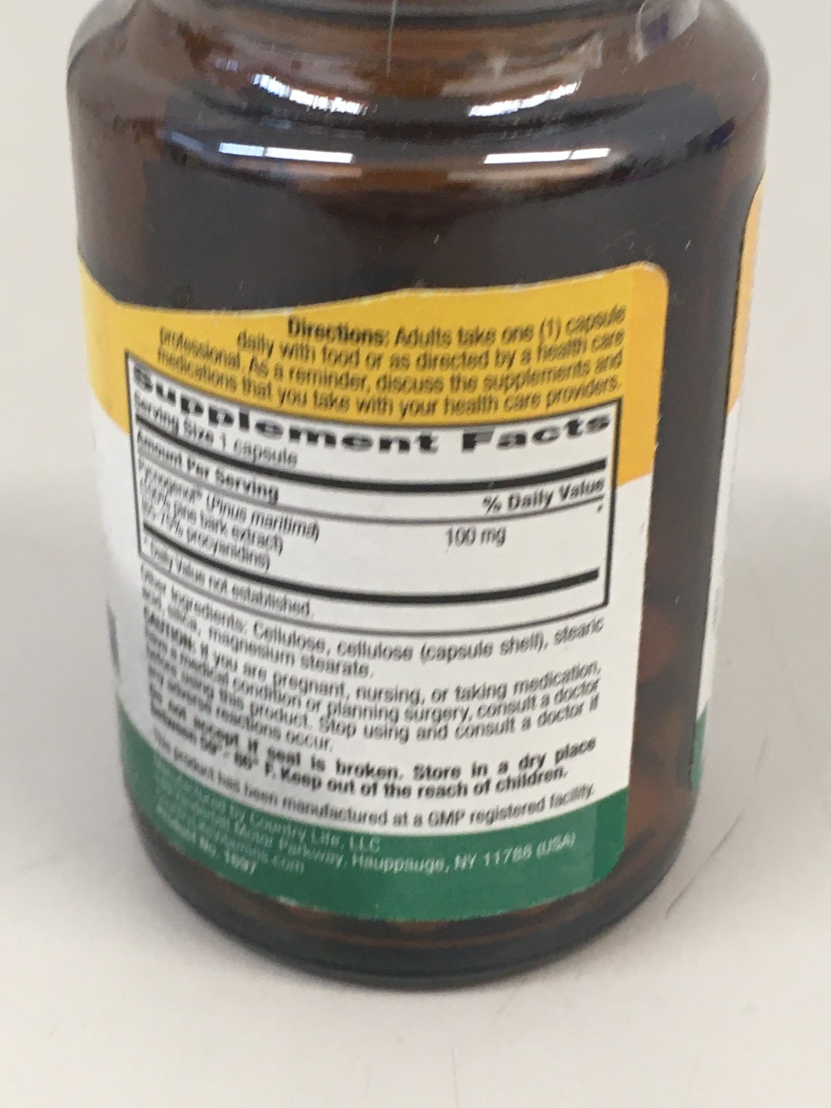 Country Life Pycnogenol 100mg 30 VegCap EXP 08/2026