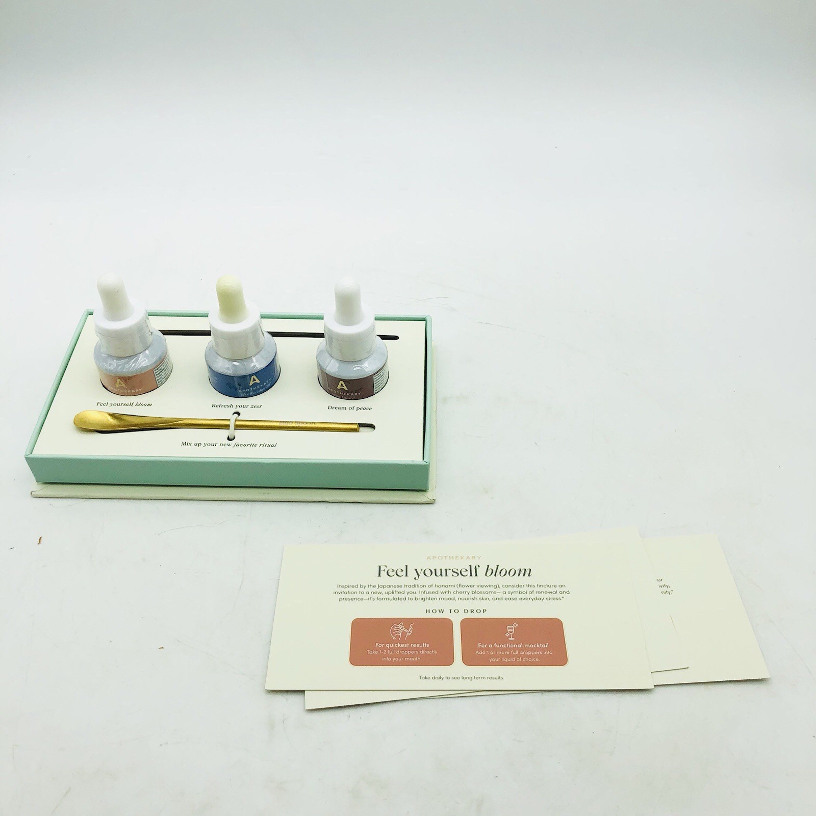Apothékary Now & Zen Starter Set,Mini Herbal Liquid Drops – Exp:09/2028 (3 Pack)
