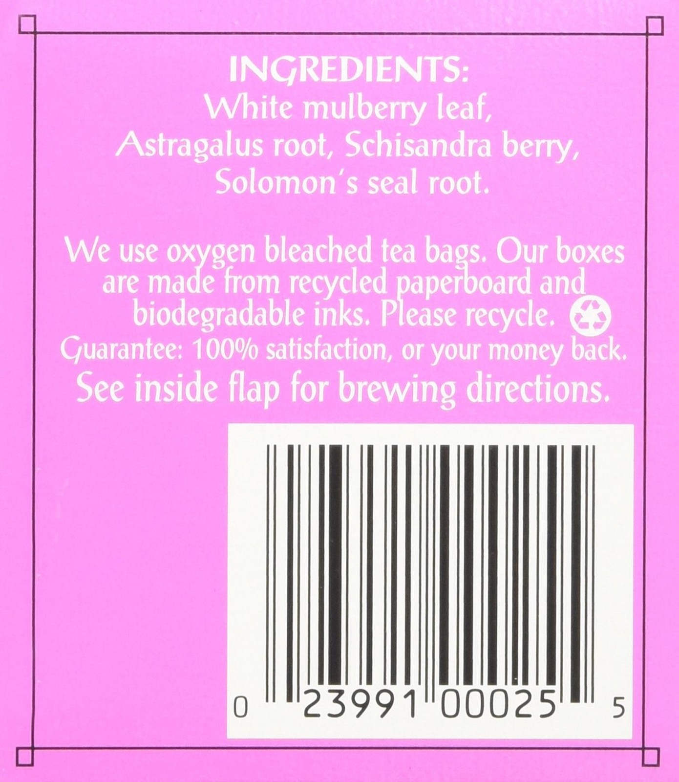 Triple Leaf Tea Bags, Mulberry Leaf, 20 Count