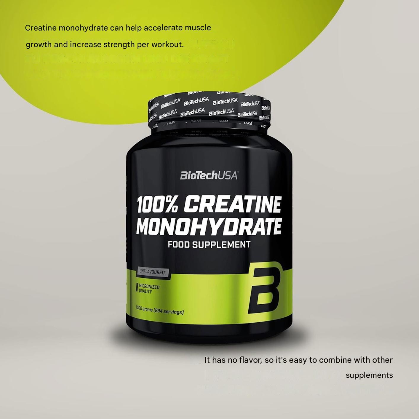 BIOTECH 100% CREATINE MONOHYDRATE – 300g – Micronized Creatine – Energy Strength