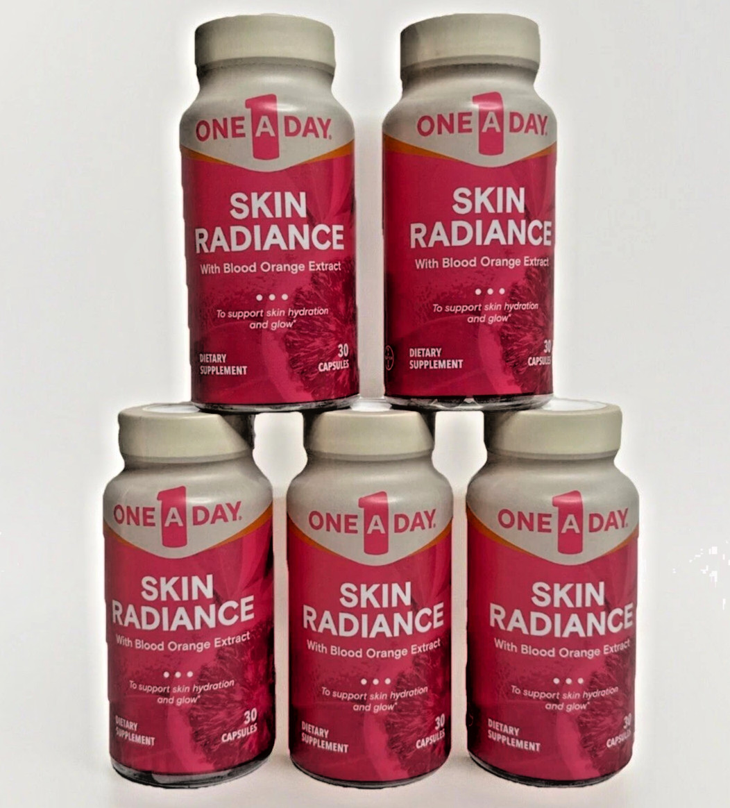 One A Day Skin Radiance Dietary Supplement (5-Pack) -30 Capsules – Exp 03/2026