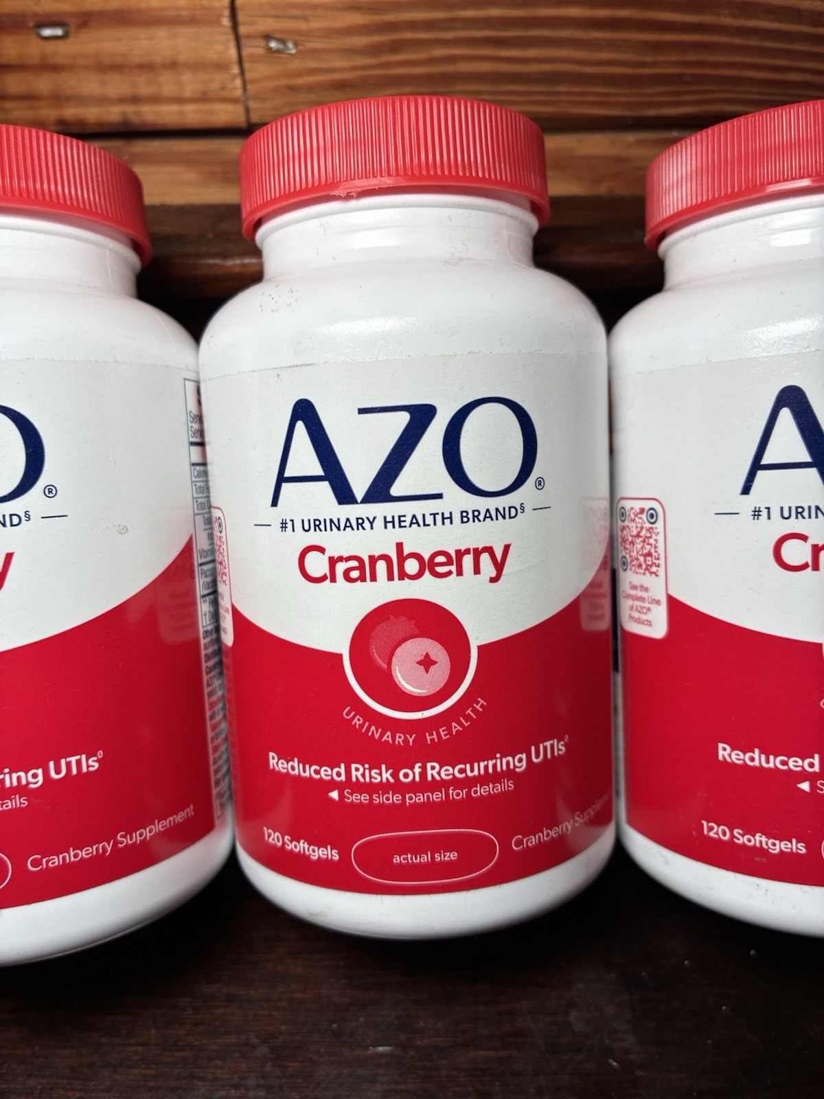 3x AZO Cranberry Urinary Tract Health Dietary Supplement 120 Softgels Exp 09/27