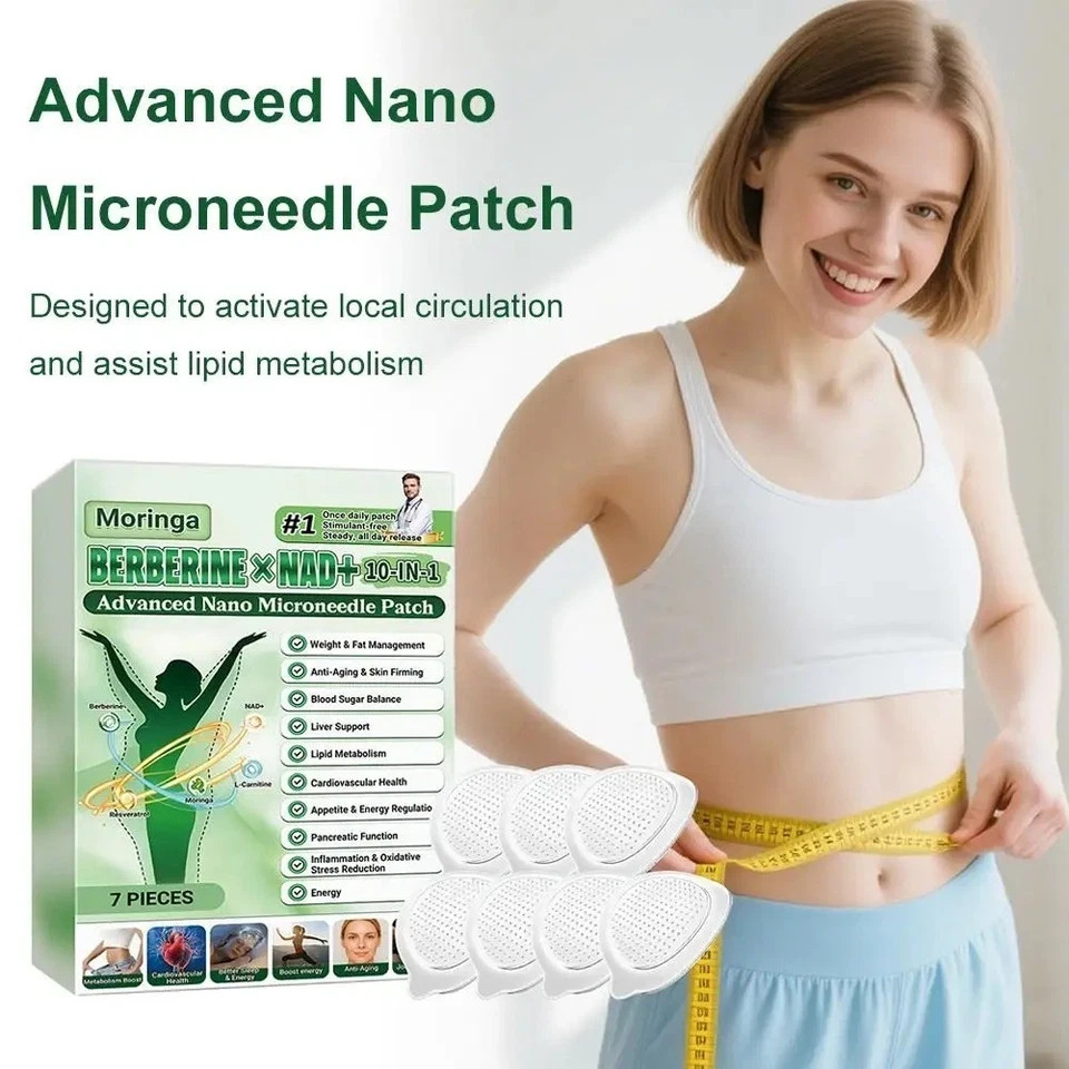 Moringa Berberine 10-in-1 Advanced Nano Microneedle Patch (7pcs/box)*