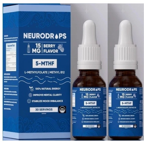 Neurodrops Brain Drops – Made in USA, Lab Tested, Focus & Mood Support
