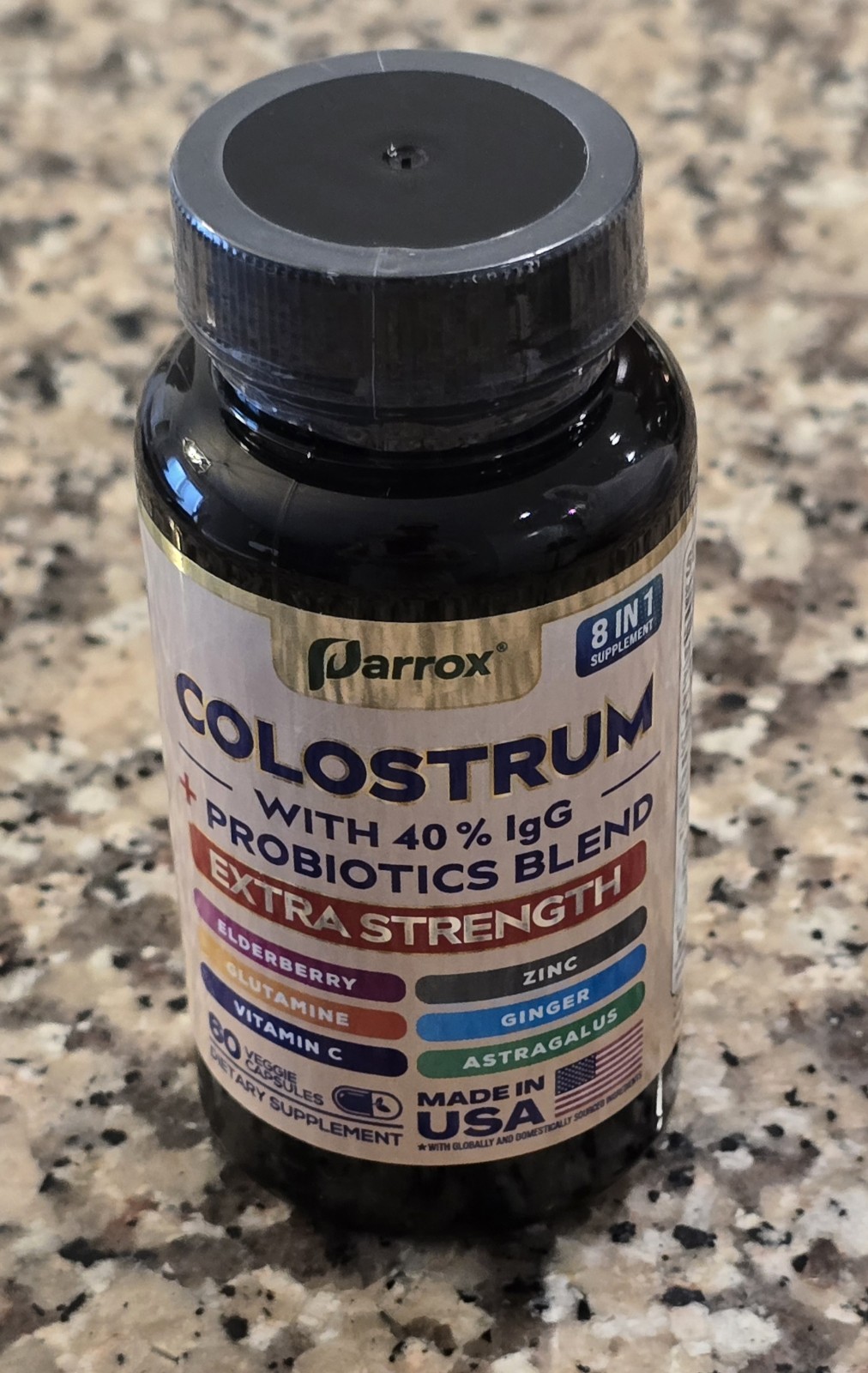 Parrox Colostrum Supplement Capsules, Grass Fed Cow 60 Count