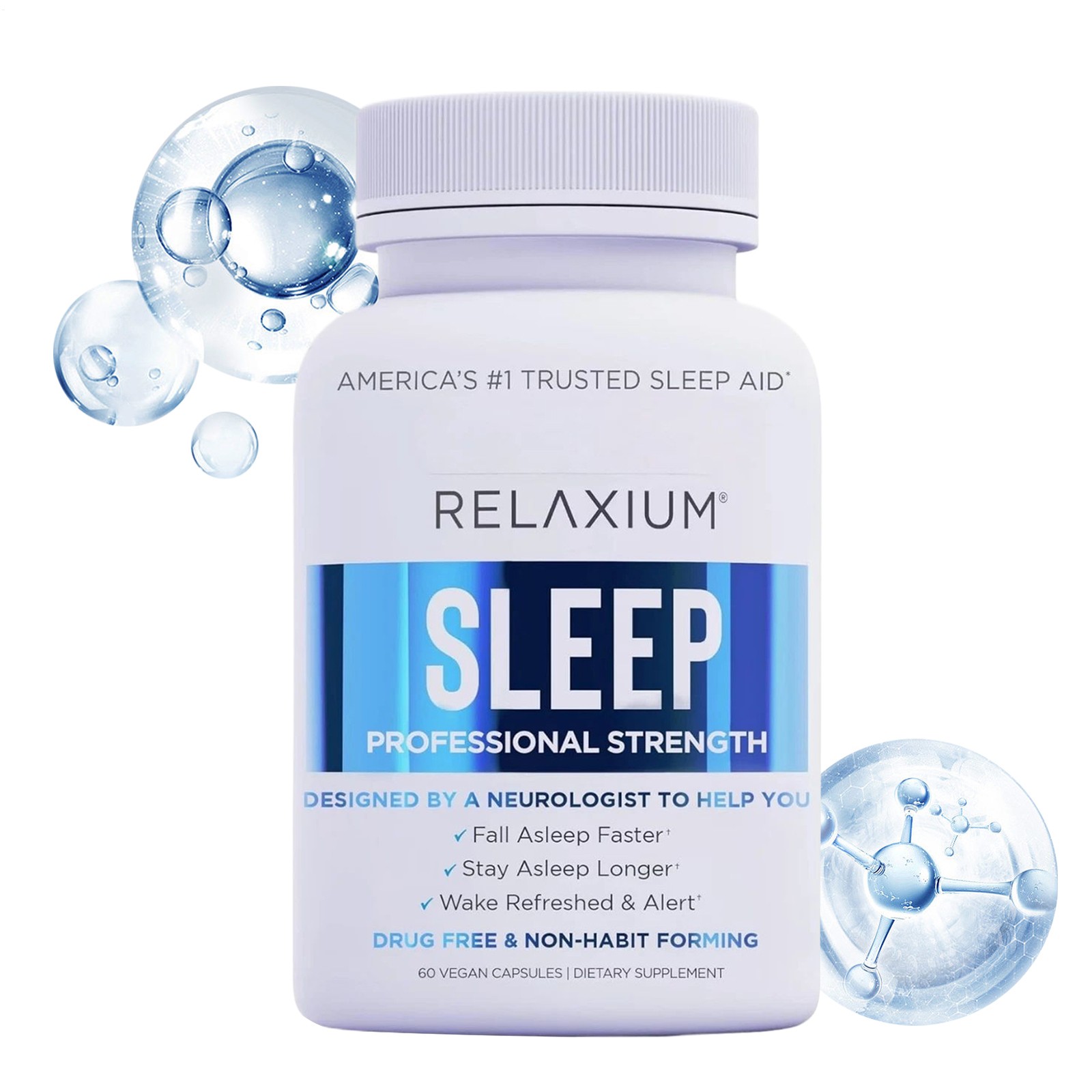 1-5 Pack Relaxium Sleep Natural Dietary Supplement for Better Sleep 60 Capsules