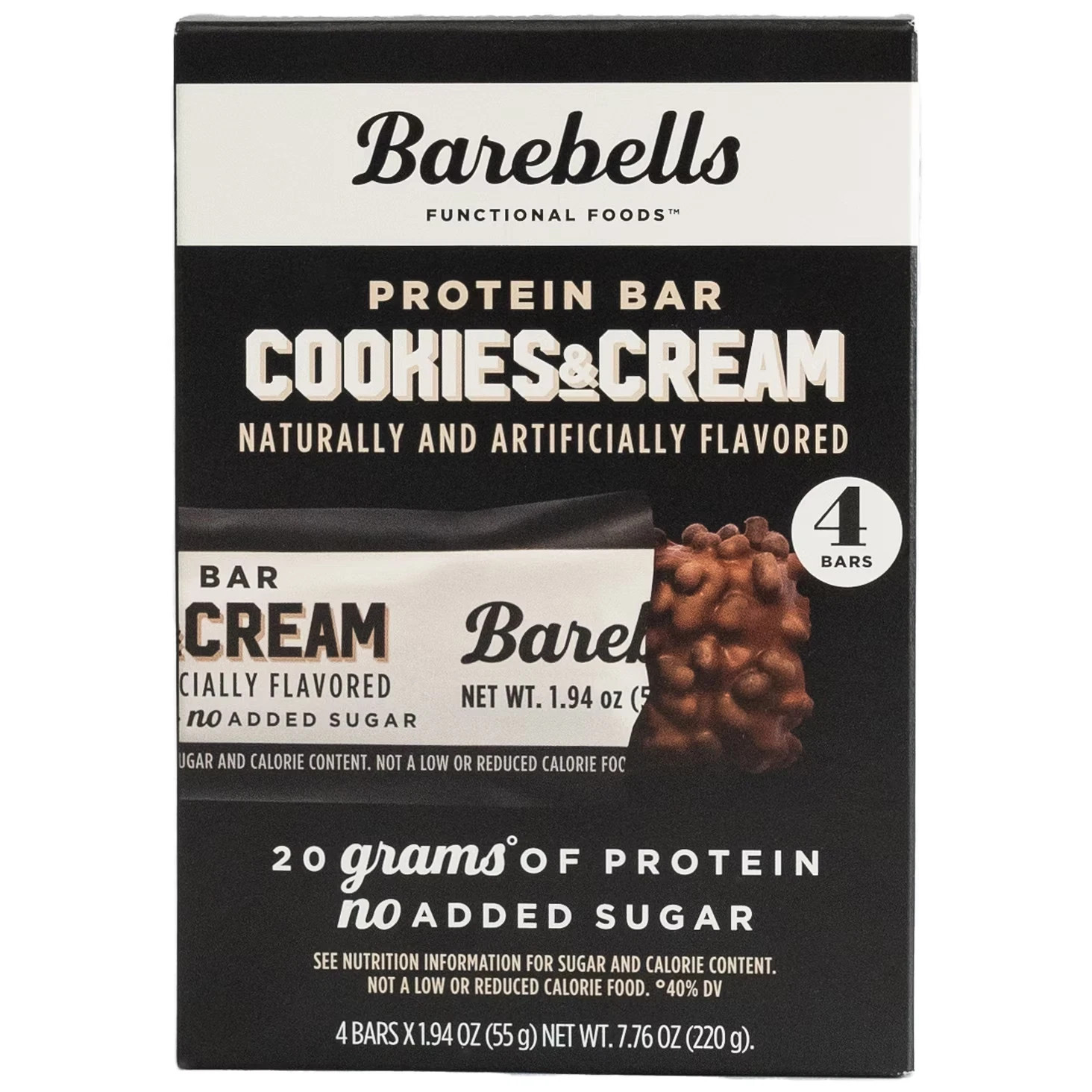 Barebells Protein Bars with 20g High Protein,1.9oz Bars 4 Count