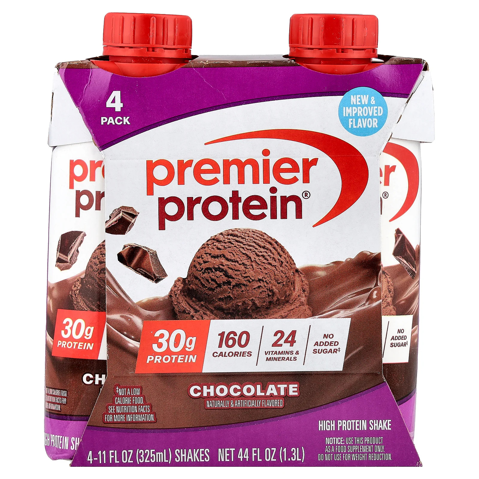 High Protein Shake, Chocolate, 4 Shakes, 11 fl oz (325 ml) Each