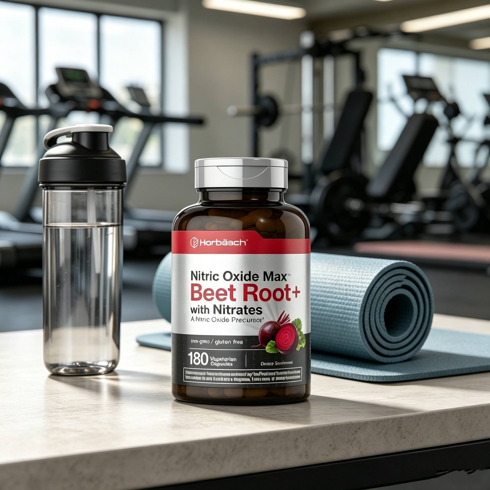 Nitric Oxide Beet with Capsules Root Nitrates – 180 Count by Horbaach
