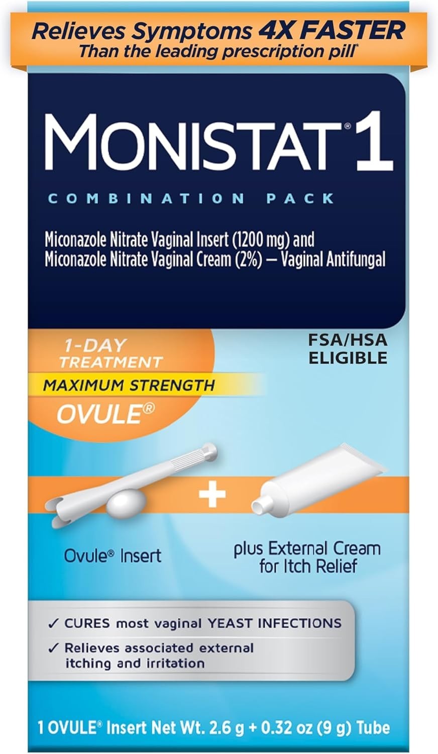 Fast-Acting 1-Day Yeast Infection Relief Kit for Women