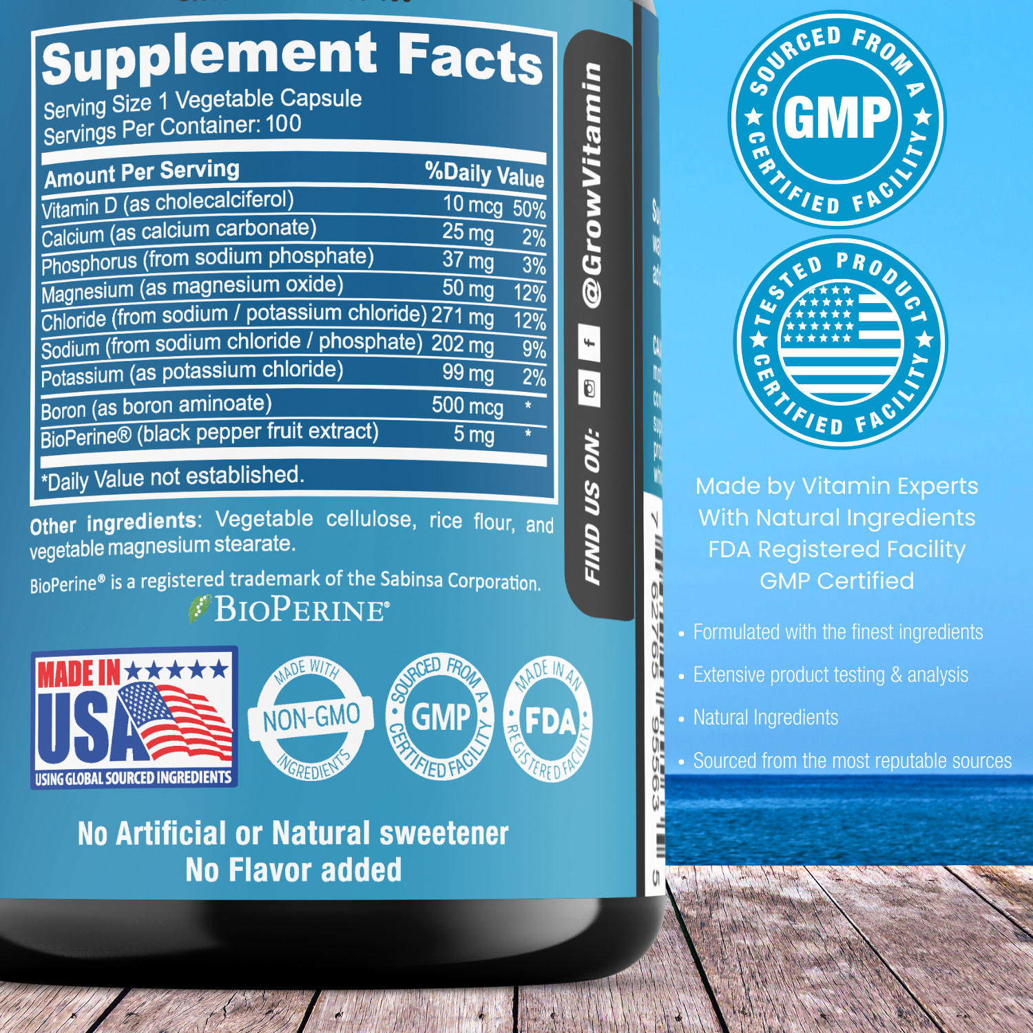 Salt Premium Electrolyte Capsules, 100 Capsules, Maximum Absorption