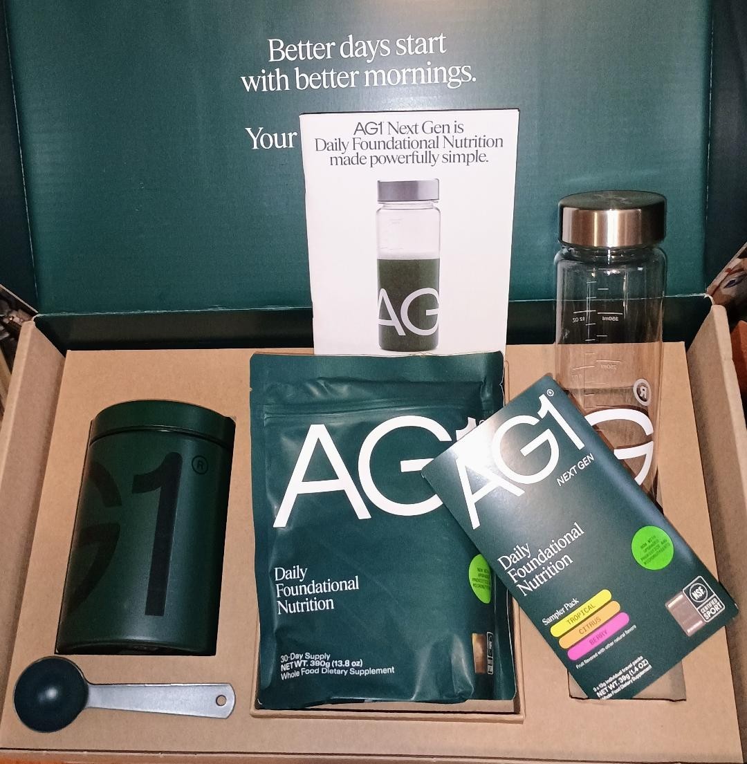 AG1 Nutritional Greens New Complete Kit – AG1 Pouch exp 04/26, Bottle, Canister