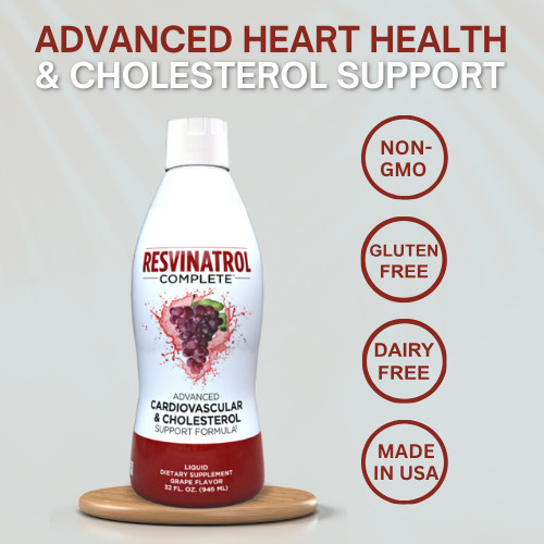 Resvinatrol Complete 32oz Resveratrol Liquid, Heart Health & Cholesterol Support