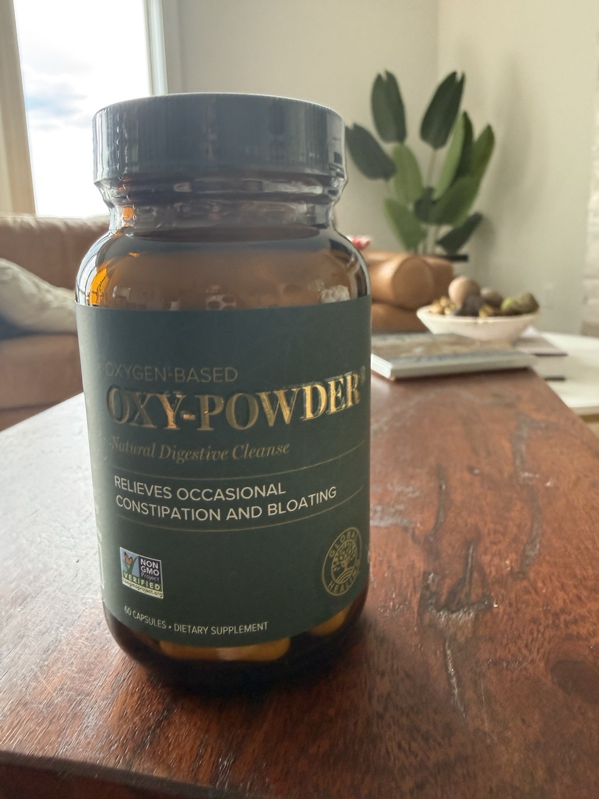 Global Healing Oxy-Powder Colon Cleanse Natural Digestive Detox 60 Caps 12/28