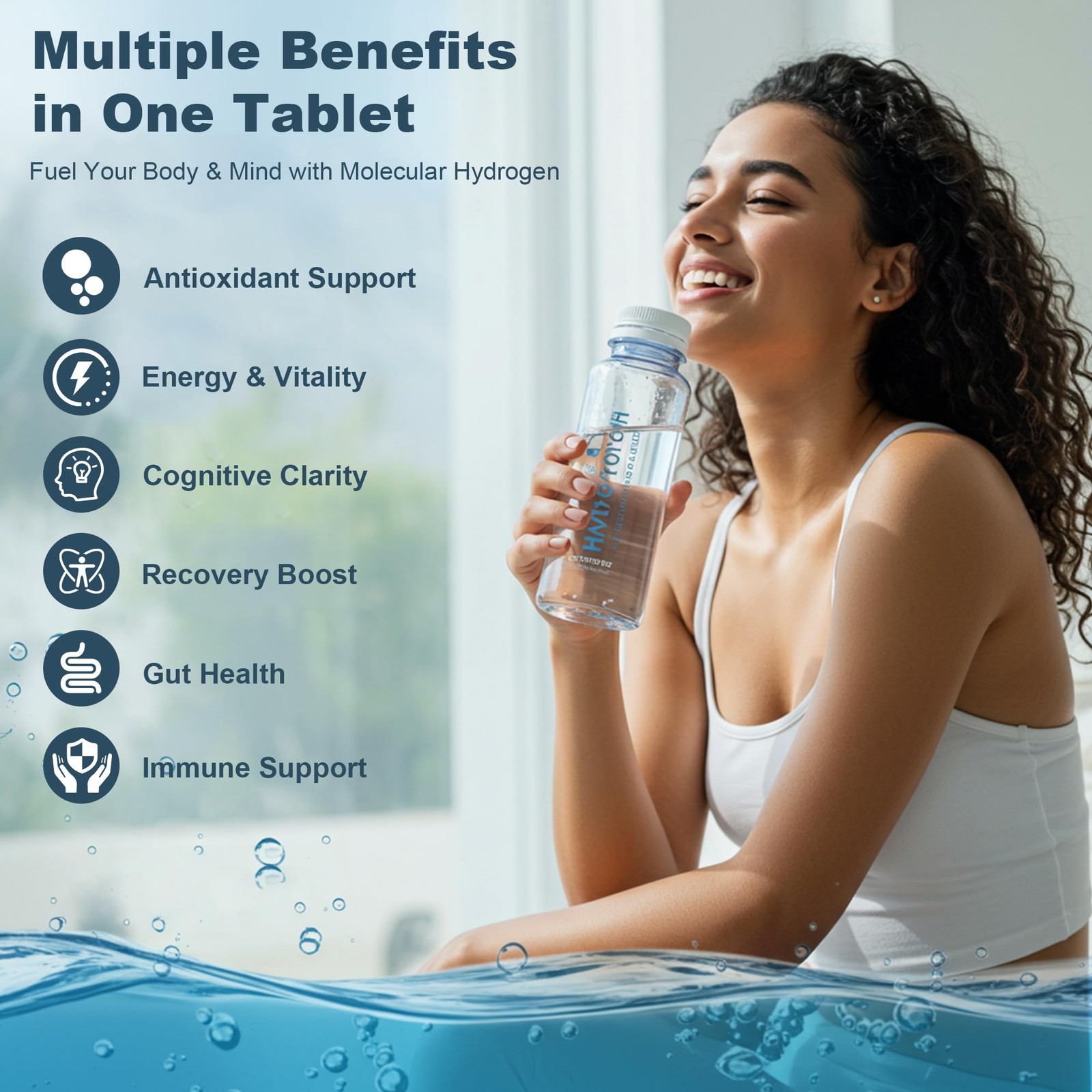 Molecular Hydrogen Water Tablets with Magnesium – 8 PPM Molecular Hydrogen Ta…