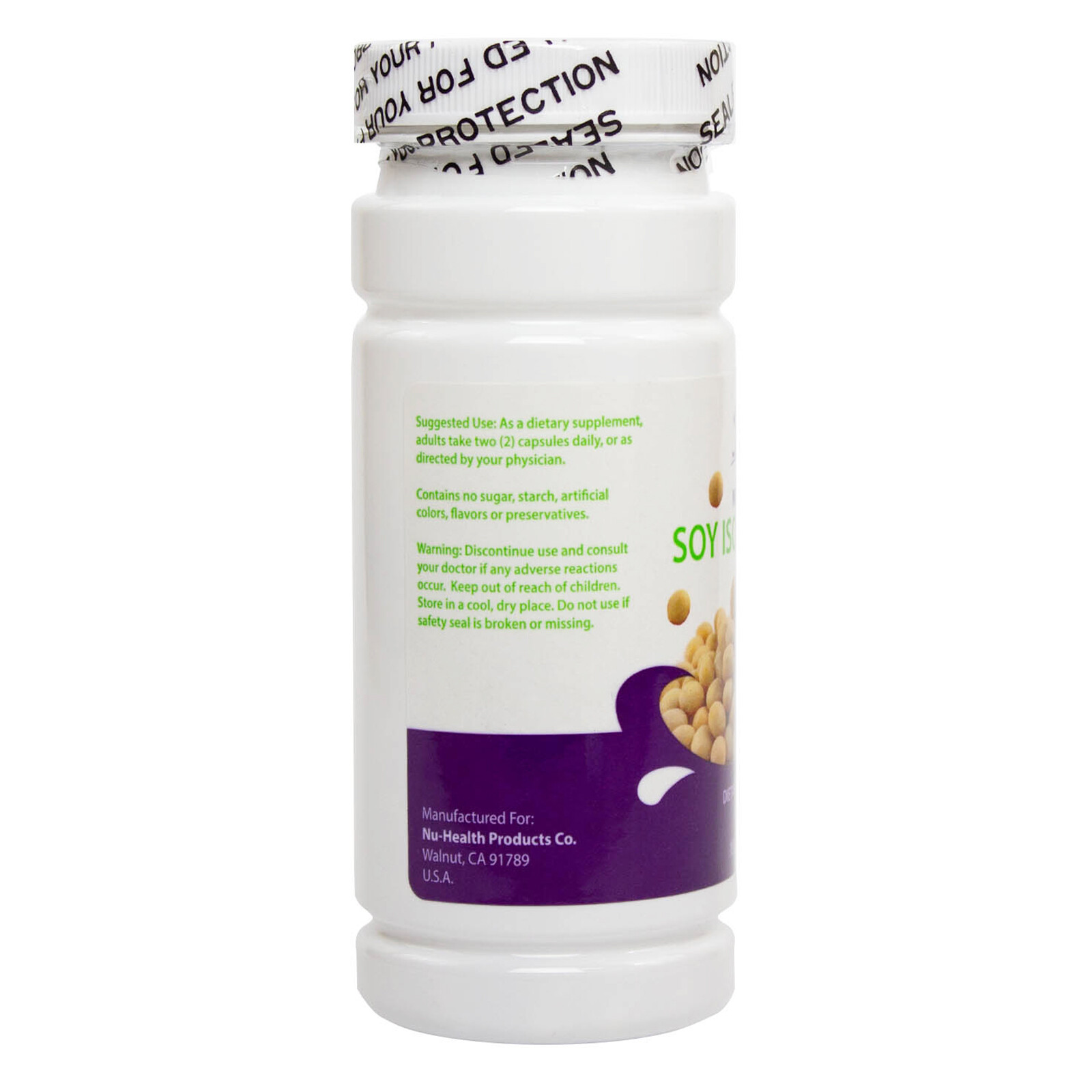 NON-GMO Pure Natural Soy Isoflavones 400 mg 100 Counts