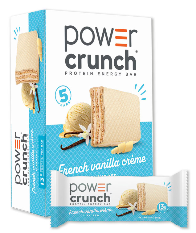 Power Crunch Original Protein Energy Bars, French Vanilla Cream, 1.4 oz, 5 Count