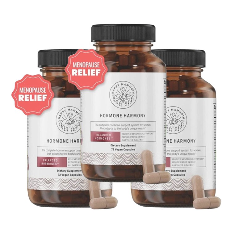 Happy Mammoth Hormone Harmony organic Hormonal Support for Women 72 Capsules