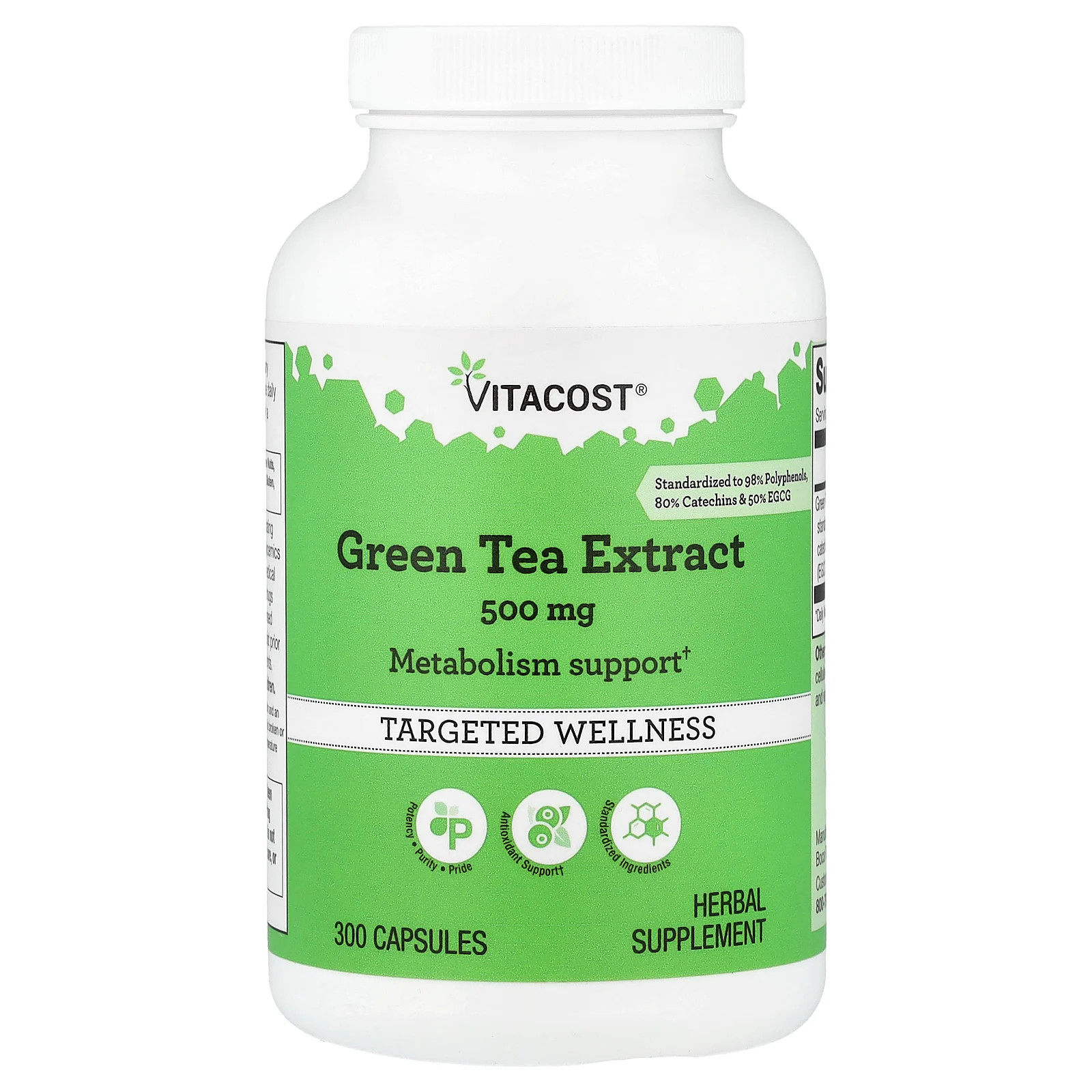 Green Tea Extract, 500 mg, 300 Capsules