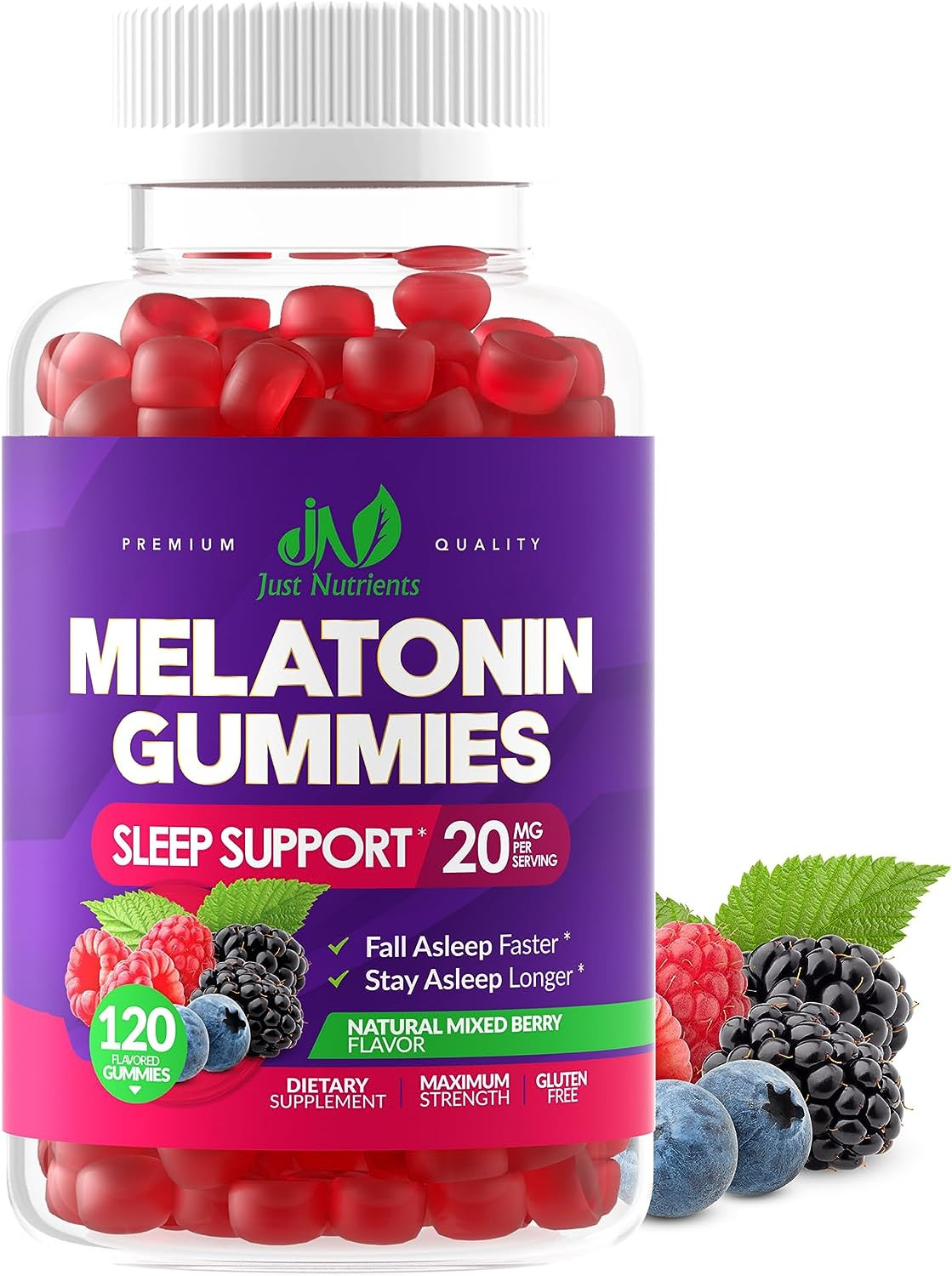 Melatonin 20Mg Gummies for Adults (120 Count) – Maximum Strength Sleep Aid with