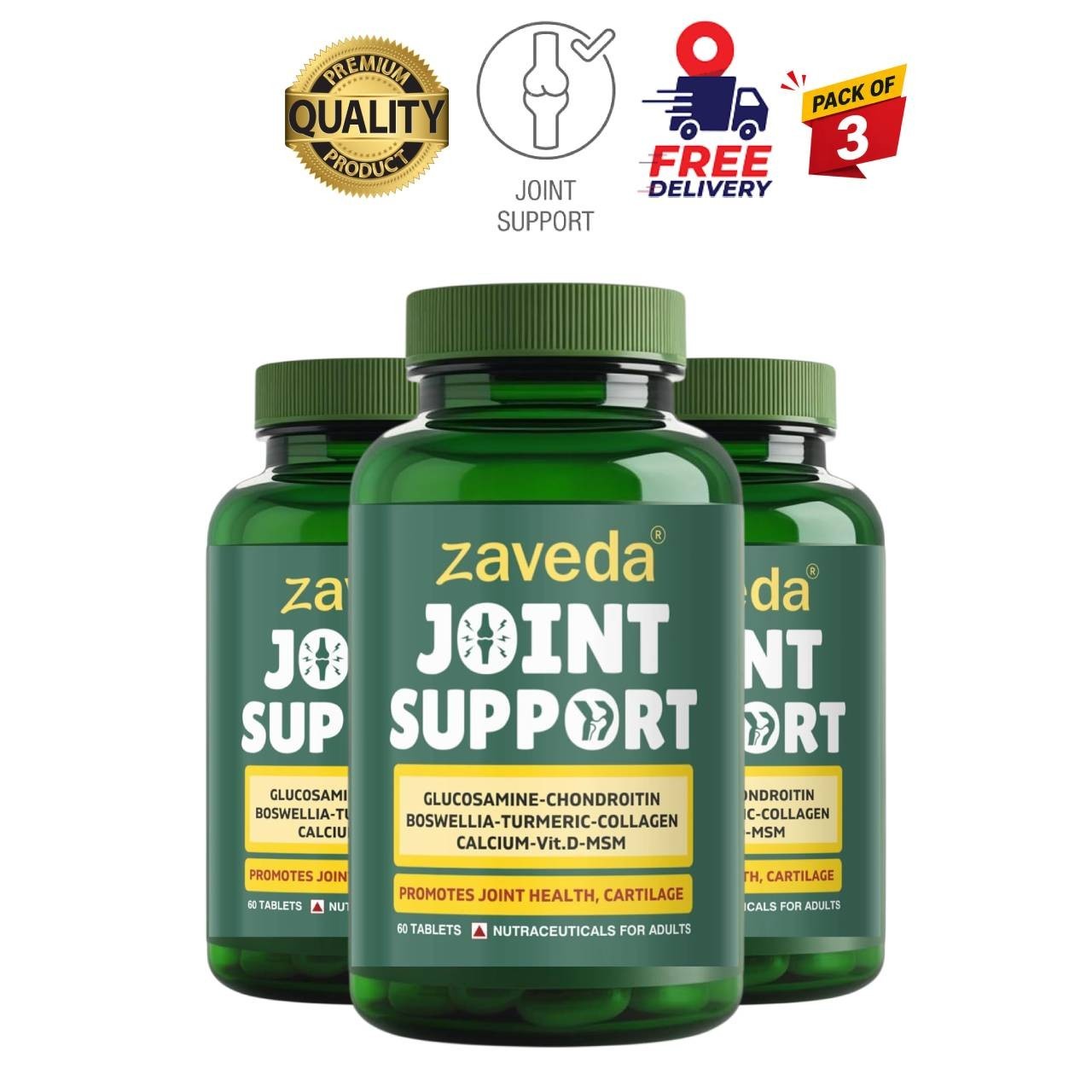 3 Pack Z.aveda Joint Support Tablets 60 Count
