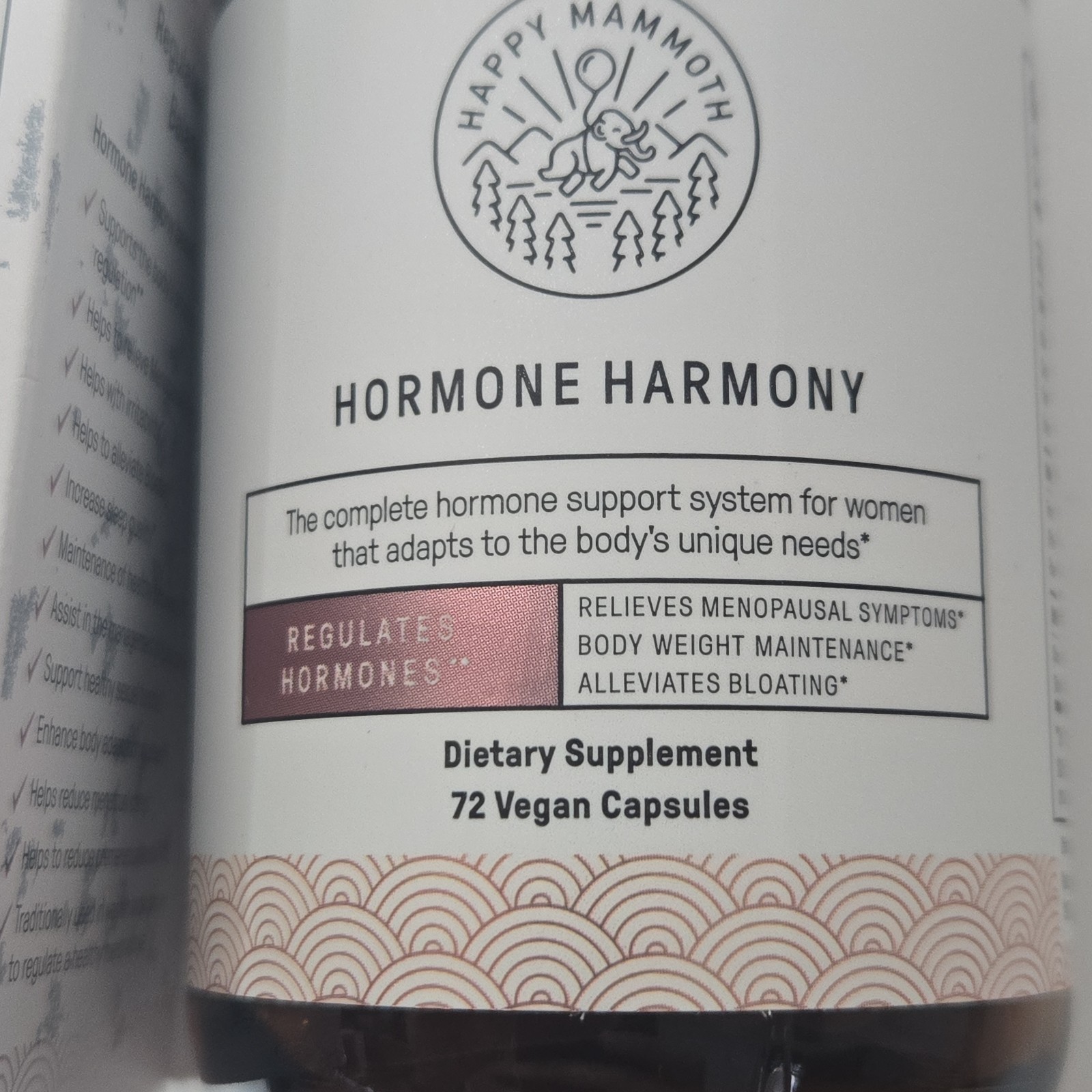 Happy Mammoth Hormone Harmony Dietary Supplement 72 Capsules Sealed Exp 02/2027