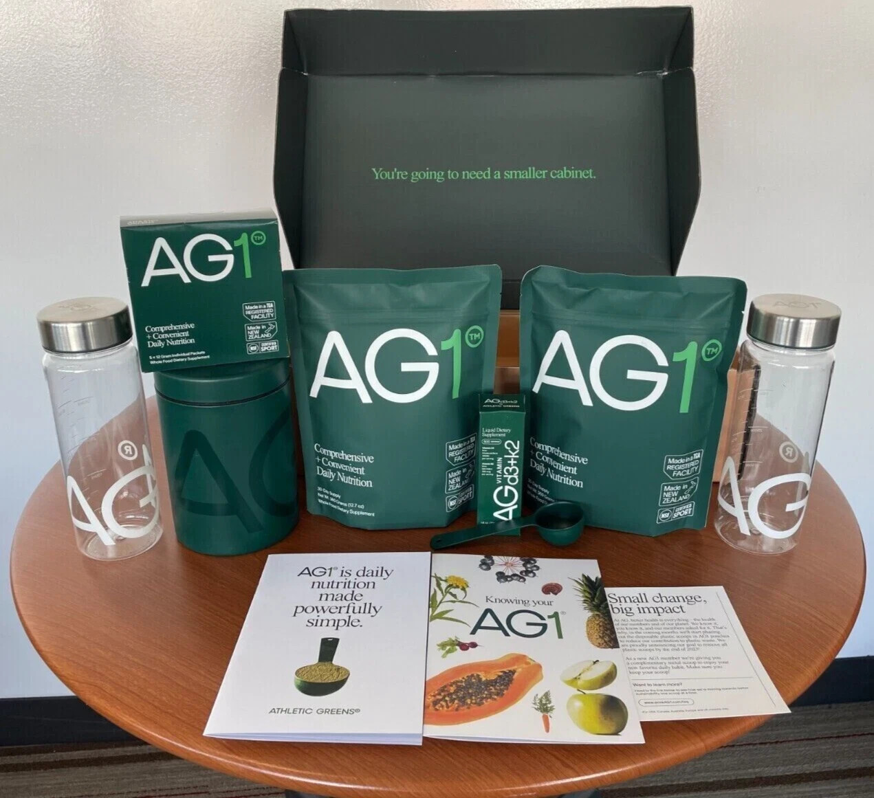 AG1 Athletic Greens Brand New Complete Kit (2) AG1 Pouch (5) AG1 Travel Packs