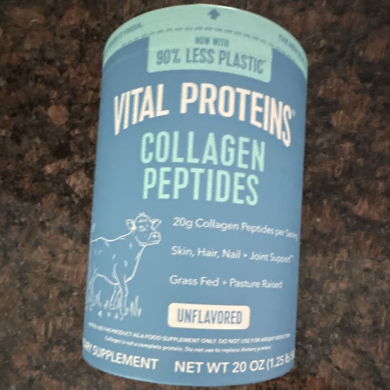 Vital Proteins Collagen Peptides Powder Unflavored Grass Fed 20 oz Gluten Free