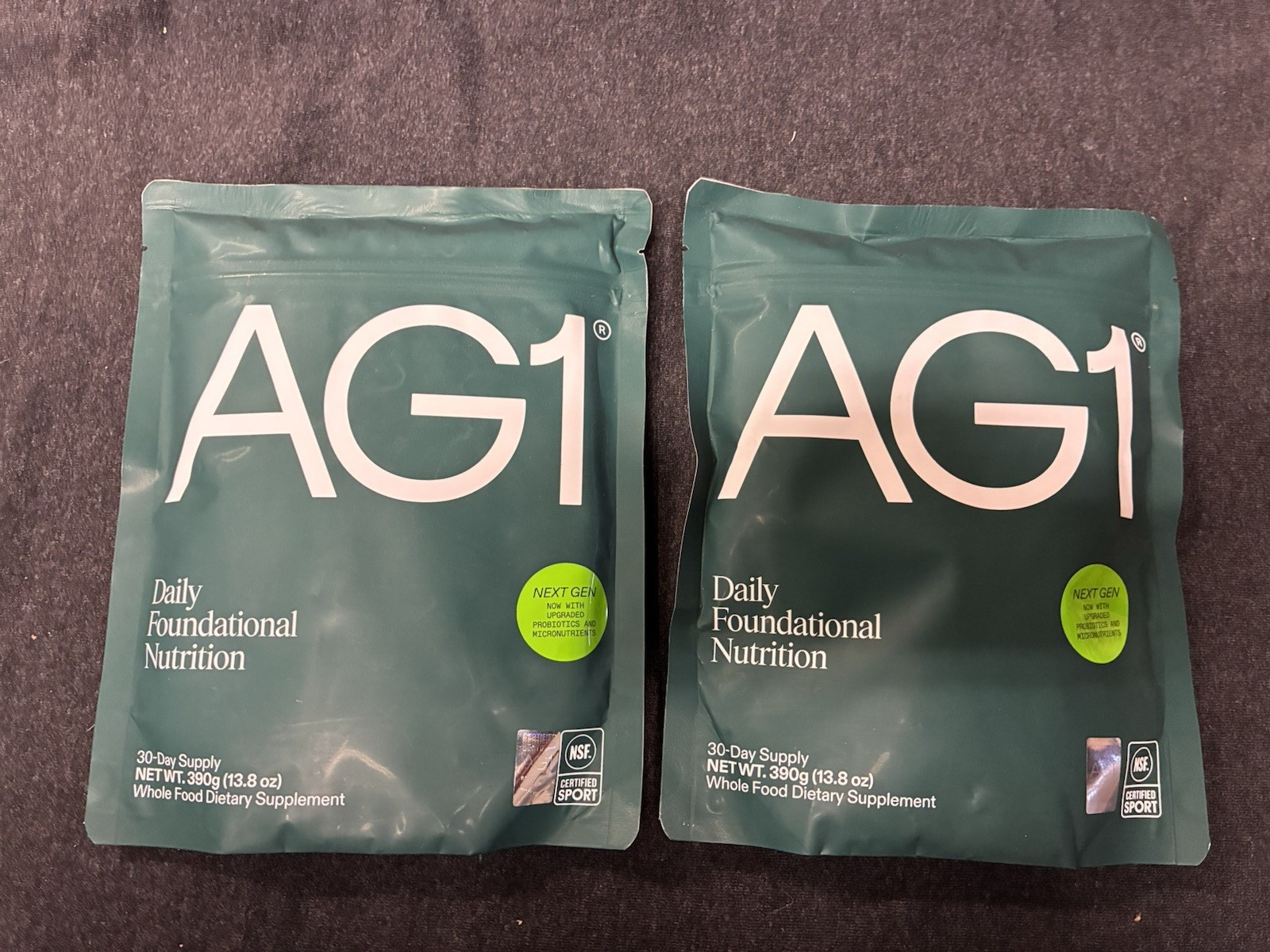 Lot Of 2 – AG1 Daily Foundational Nutrition 30-day Supply per Bag Exp 4 & 5 /26