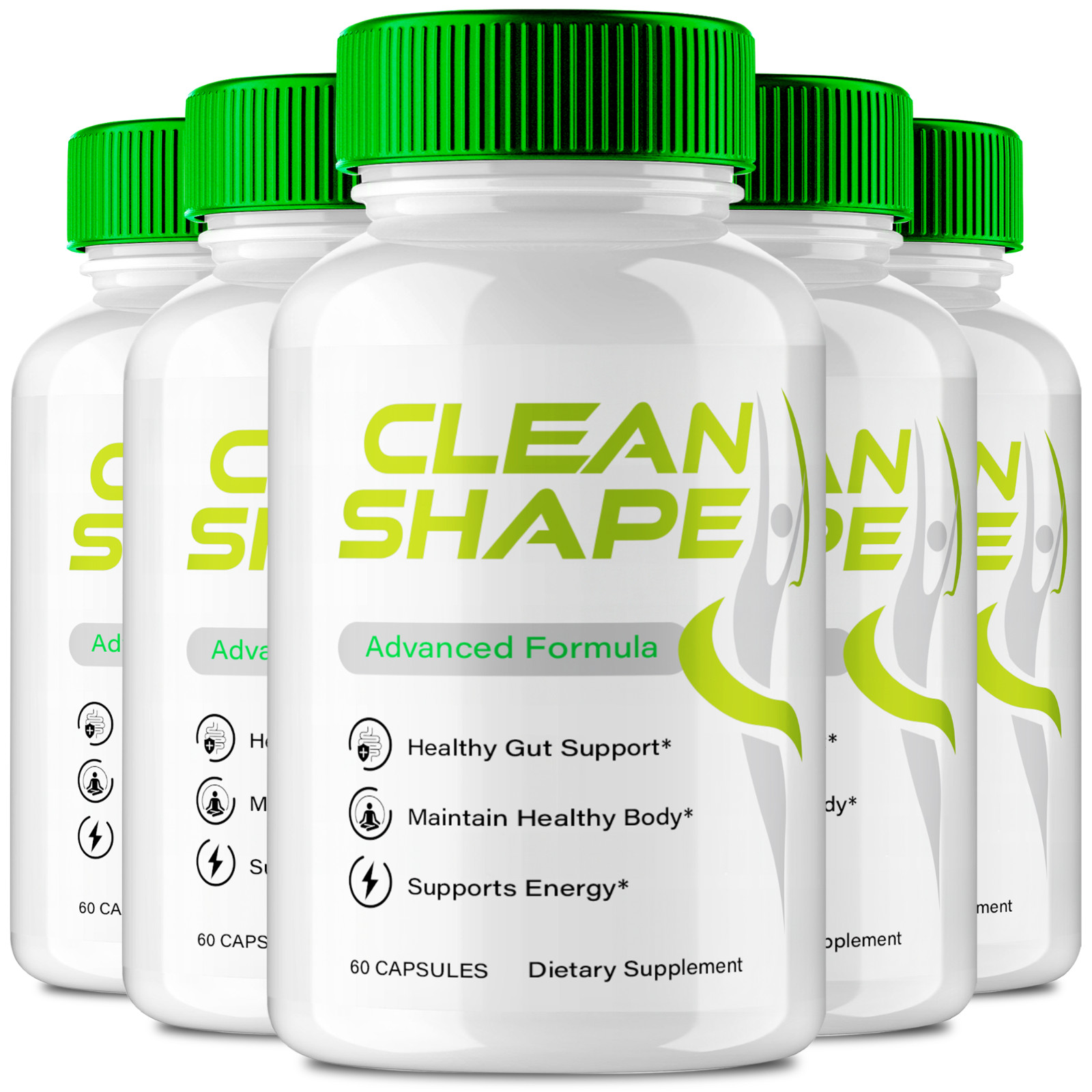 Clean Shape Capsules, Official CleanShape Supplement Pills (5 Pack)