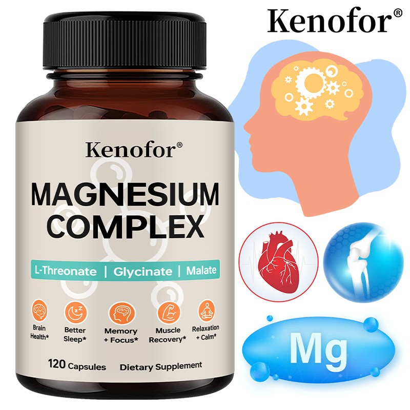 Magnesium Complex Energy Bone Muscle Recovery Brain System Health 120 Capsule
