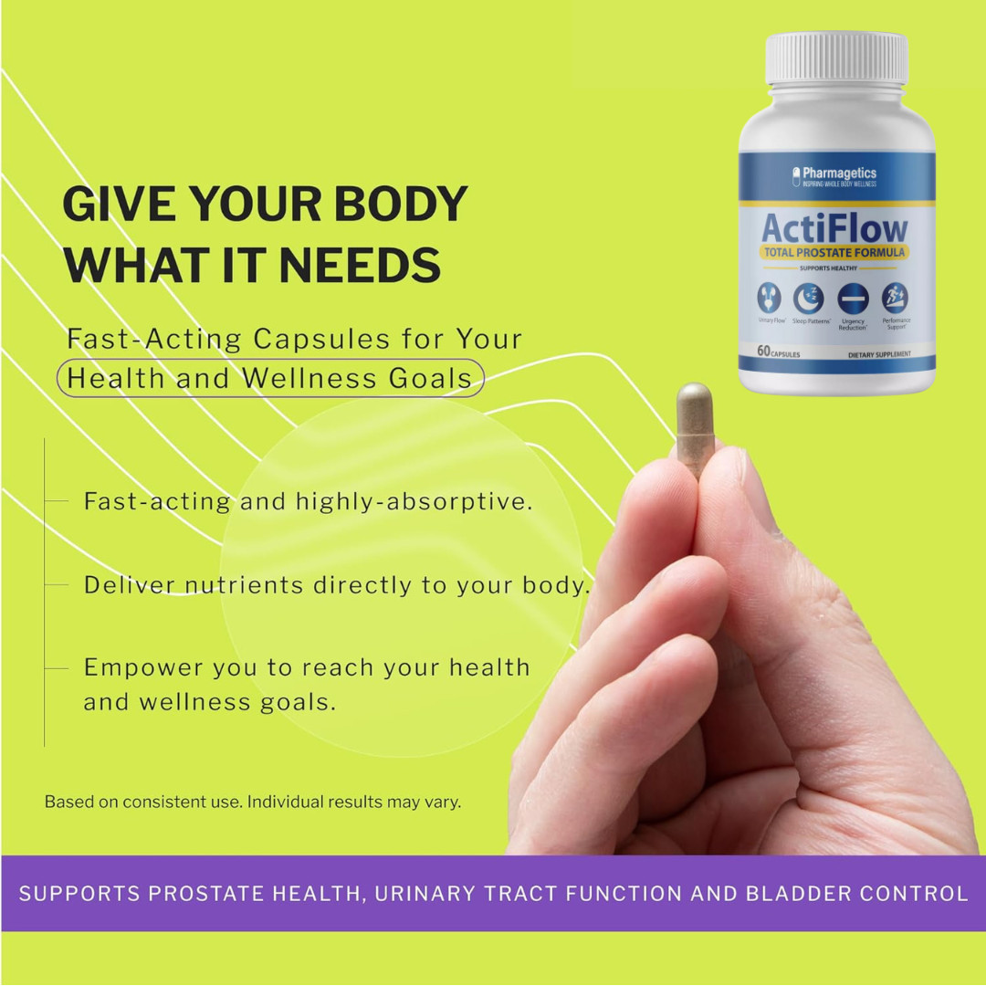 Actiflow – Total Prostate Formula, Prostate Supplement – 4 Bottles