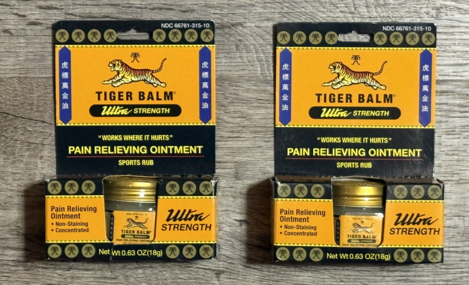 2 Tiger Balm Ultra Strength Ointment 0.63 oz: Exp. 10/2028 NEW, SEALED