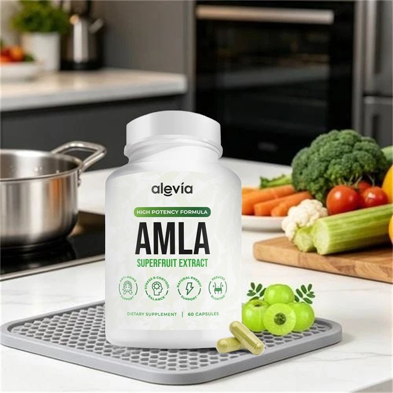 5x Alevia Organic Amla Capsules 1000mg Indian Gooseberry Antioxidant Supplement
