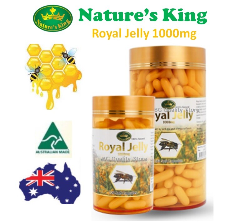Nature ‘s King Royal Jelly 1000mg Australia Health Care HALAL 120 or 365 Capsule