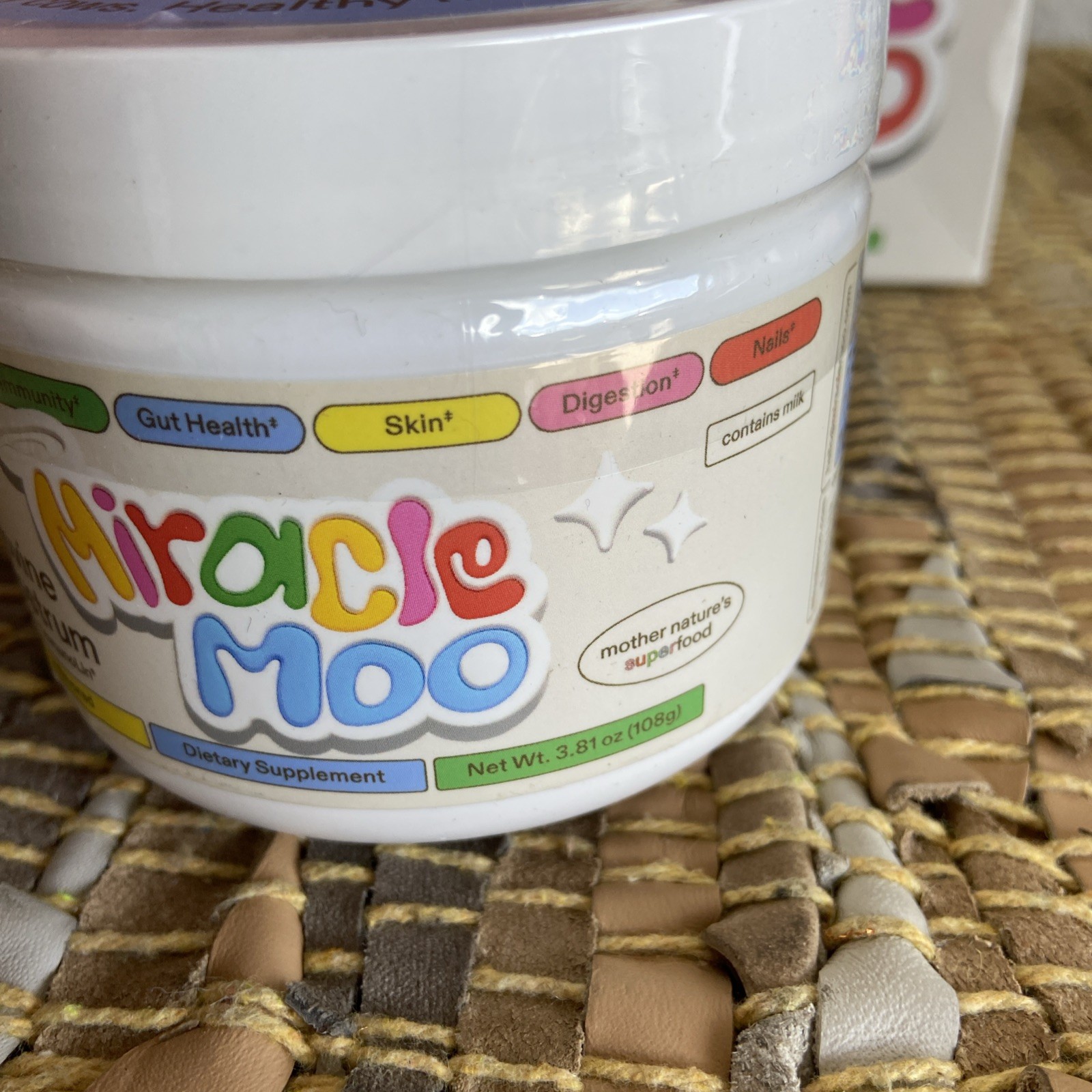 Miracle Moo Bovine Colostrum Powder with Grass Fed Unflavored 3.8 30 Stick pack